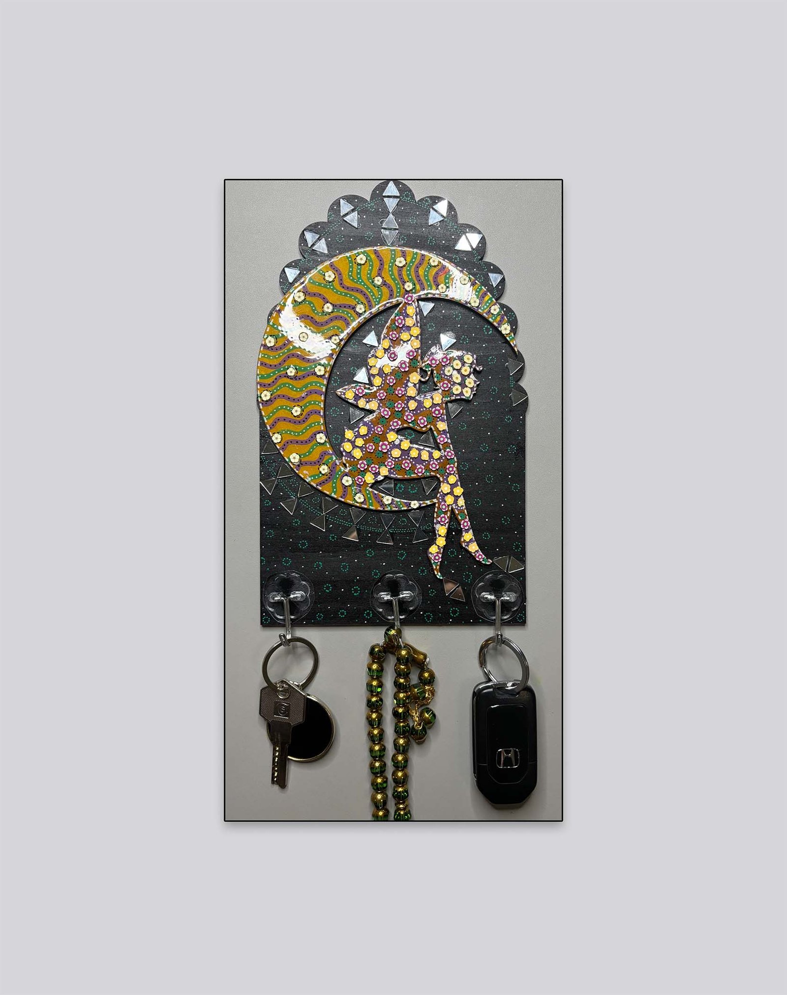 Starlit Mandala Wall Key Holder