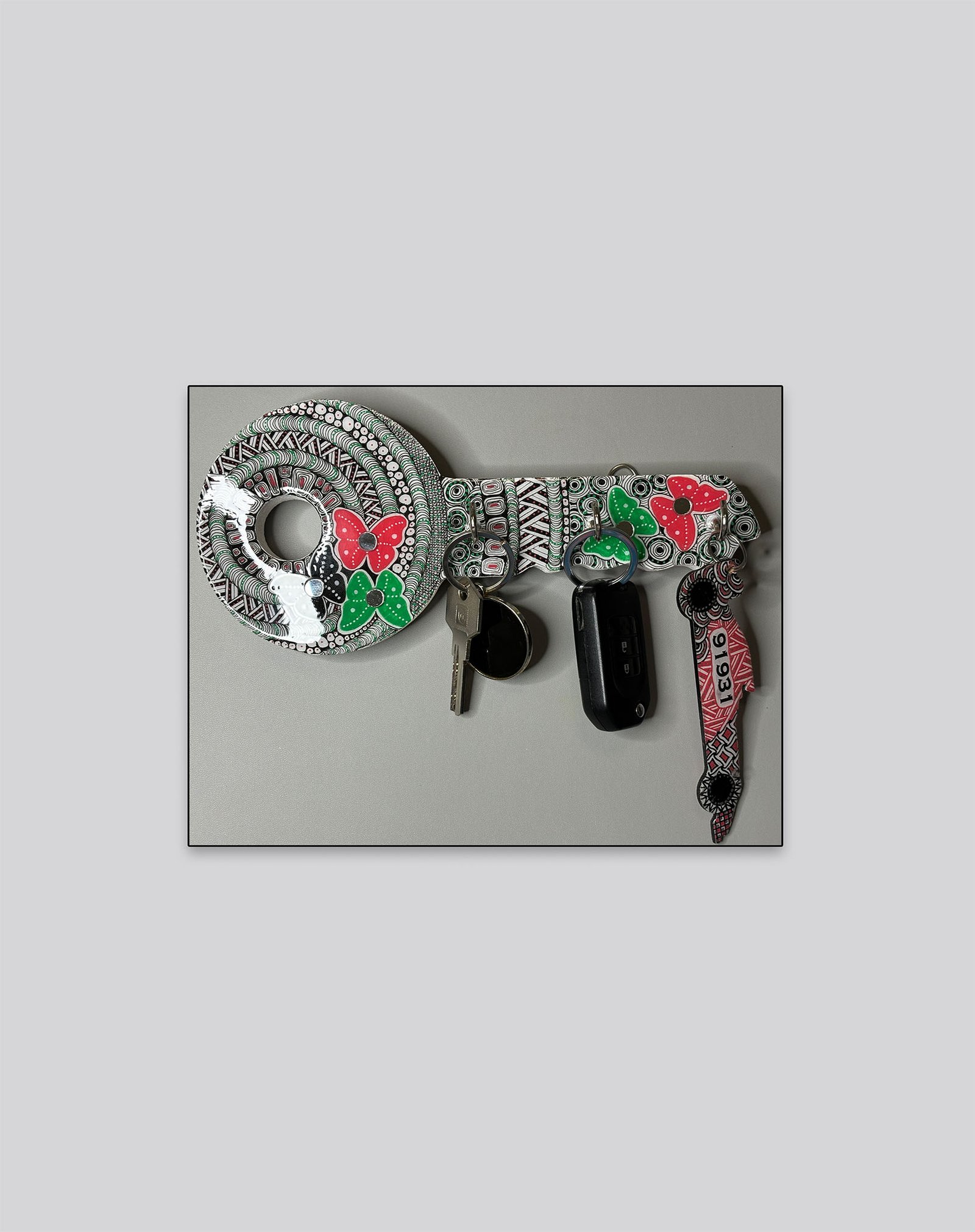 Verdant Bloom Mandala Key Holder